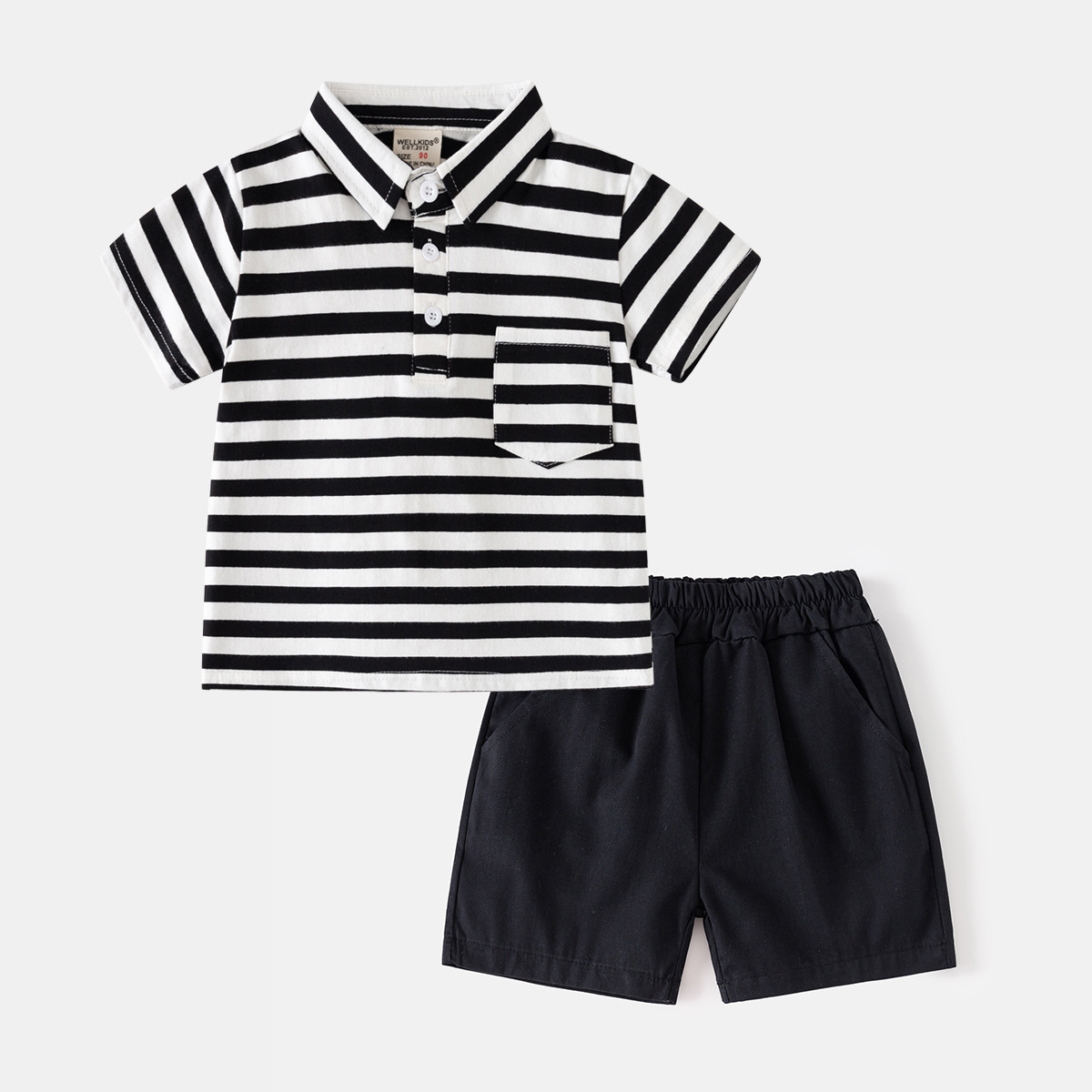 Boys' Short Sleeve and Mid-Length Pants Two-Piece Set, Kids Clothing Wholesale - Image 3