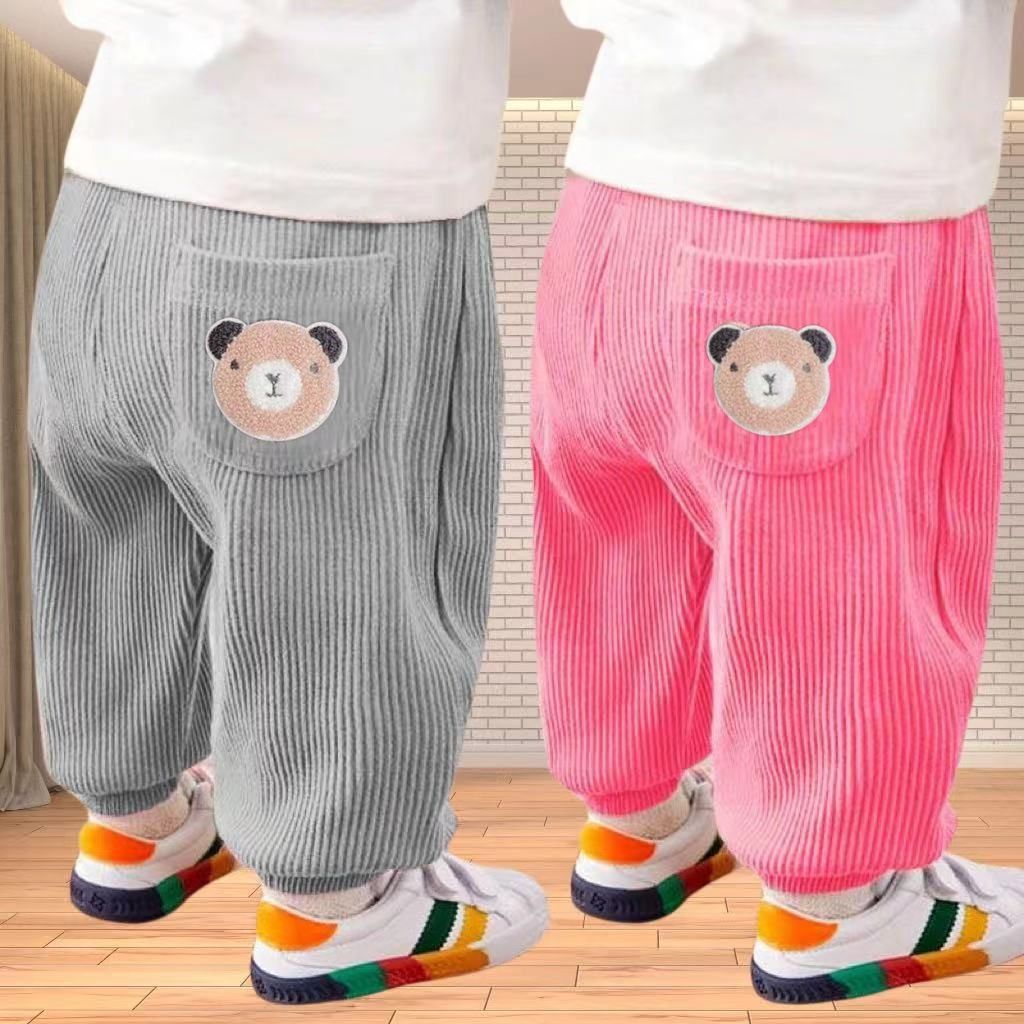 Girls' PantsSpring New Fashion Children's Stylish Versatile Outerwear Mid to Small Kids Nine-Quarter Cuffed Pants - Image 3