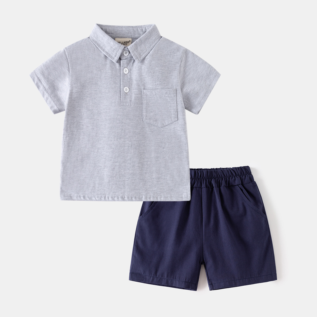 Boys' Short Sleeve and Mid-Length Pants Two-Piece Set, Kids Clothing Wholesale