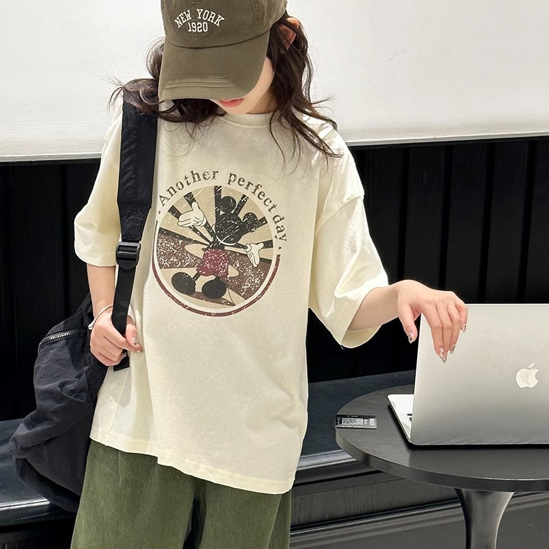 Cute Cartoon Short Sleeve T-Shirt for Girls, Top for Kids and Older Children - Image 4
