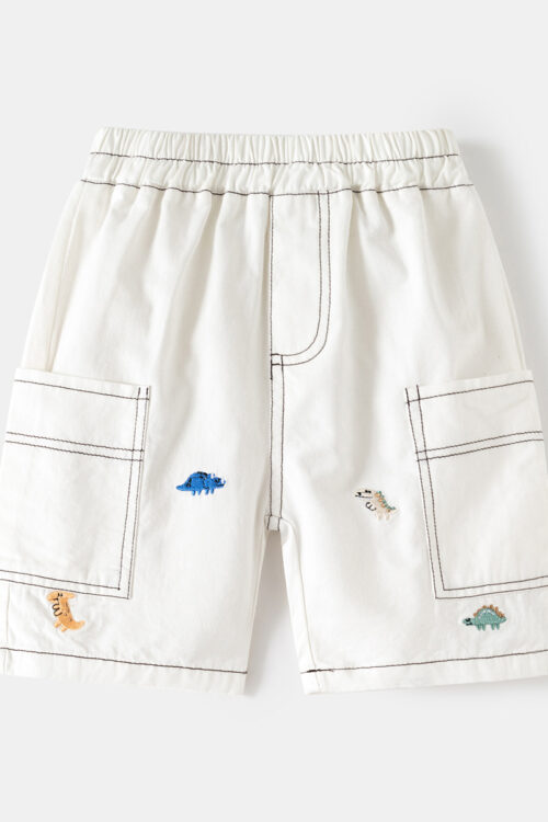 Mid-Length Pants Children’s Cargo Shorts Baby Embroidered Casual Pants Wholesale