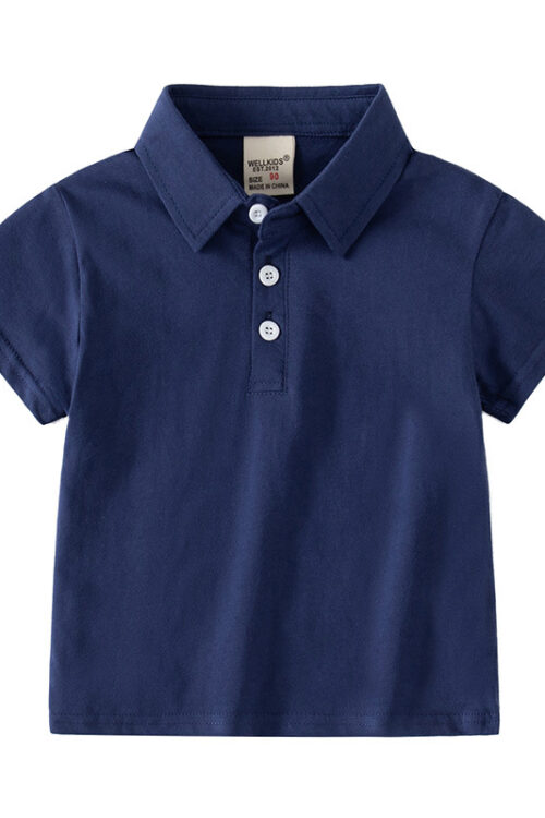 Solid Color Polo Short Sleeve, Buttoned Casual Turn-down Collar Short Sleeve, Cool and Stylish Summer Top