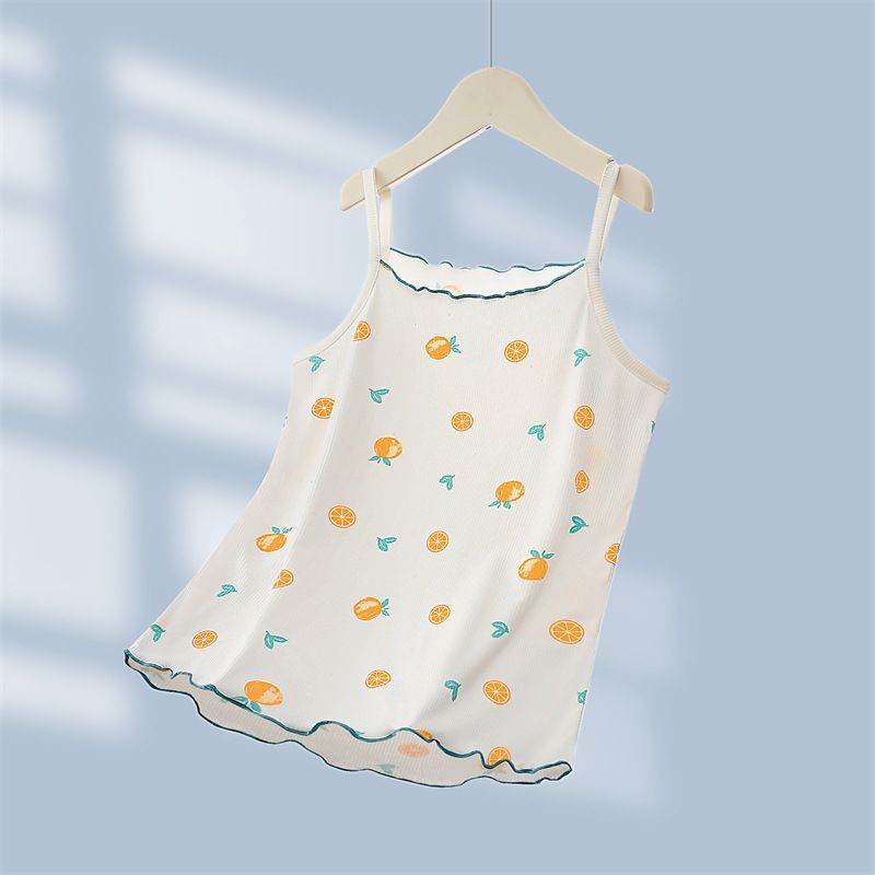 Girls' Sleeveless Vest Summer Outerwear Fashionable and Stylish Mid to Large Kids Ice Silk Lightweight Inner Layer Children's Vest Underwear - Image 4