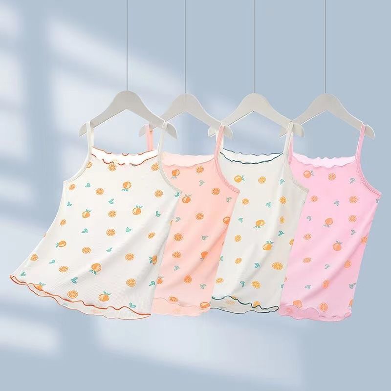 Girls' Sleeveless Vest Summer Outerwear Fashionable and Stylish Mid to Large Kids Ice Silk Lightweight Inner Layer Children's Vest Underwear - Image 3