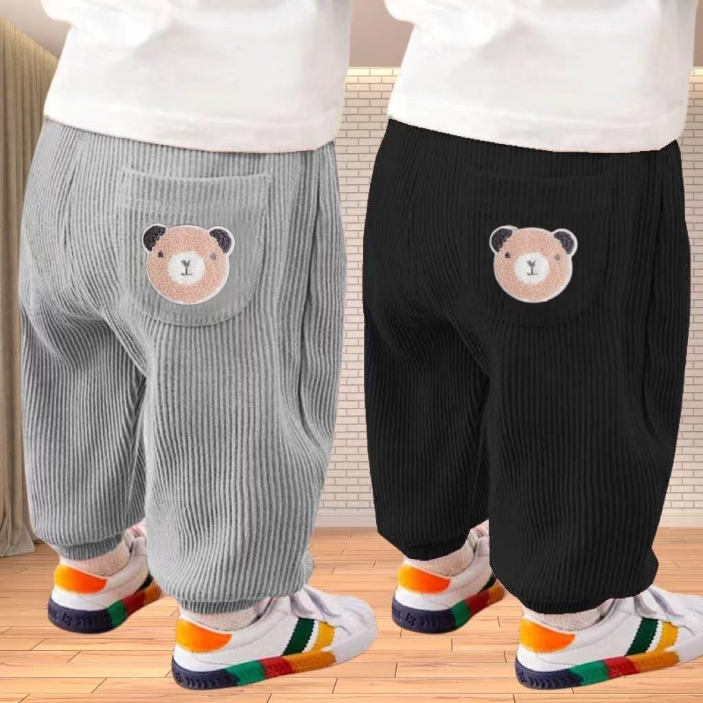 Girls' PantsSpring New Fashion Children's Stylish Versatile Outerwear Mid to Small Kids Nine-Quarter Cuffed Pants