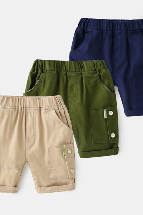 Casual Cargo-Style Shorts, Baby Boys’ Five-Point Pants, Summer Clothing Wholesale