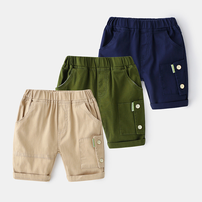 Casual Cargo-Style Shorts, Baby Boys' Five-Point Pants, Summer Clothing Wholesale